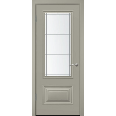 Межкомнатная дверь Симпл-2 светло-серая эмаль ДО