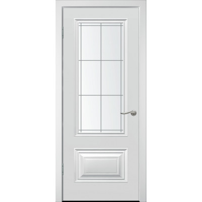 Межкомнатная дверь Симпл-2 белая эмаль ДО