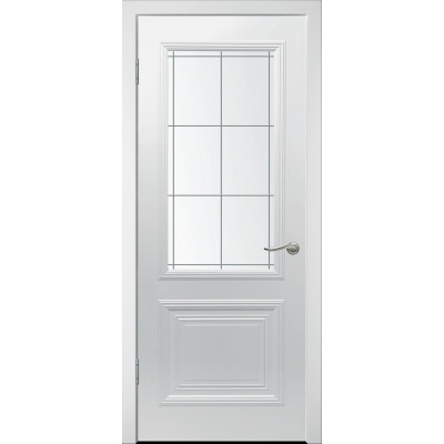 Межкомнатная дверь Симпл-6 белая эмаль ДО